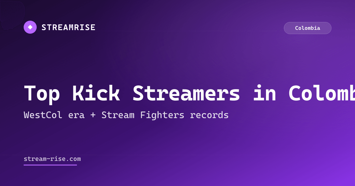 Top Kick Streamers Colombia 2026 — WestCol Era
